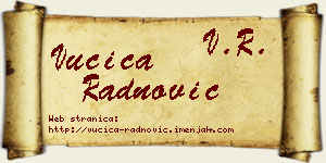 Vučica Radnović vizit kartica